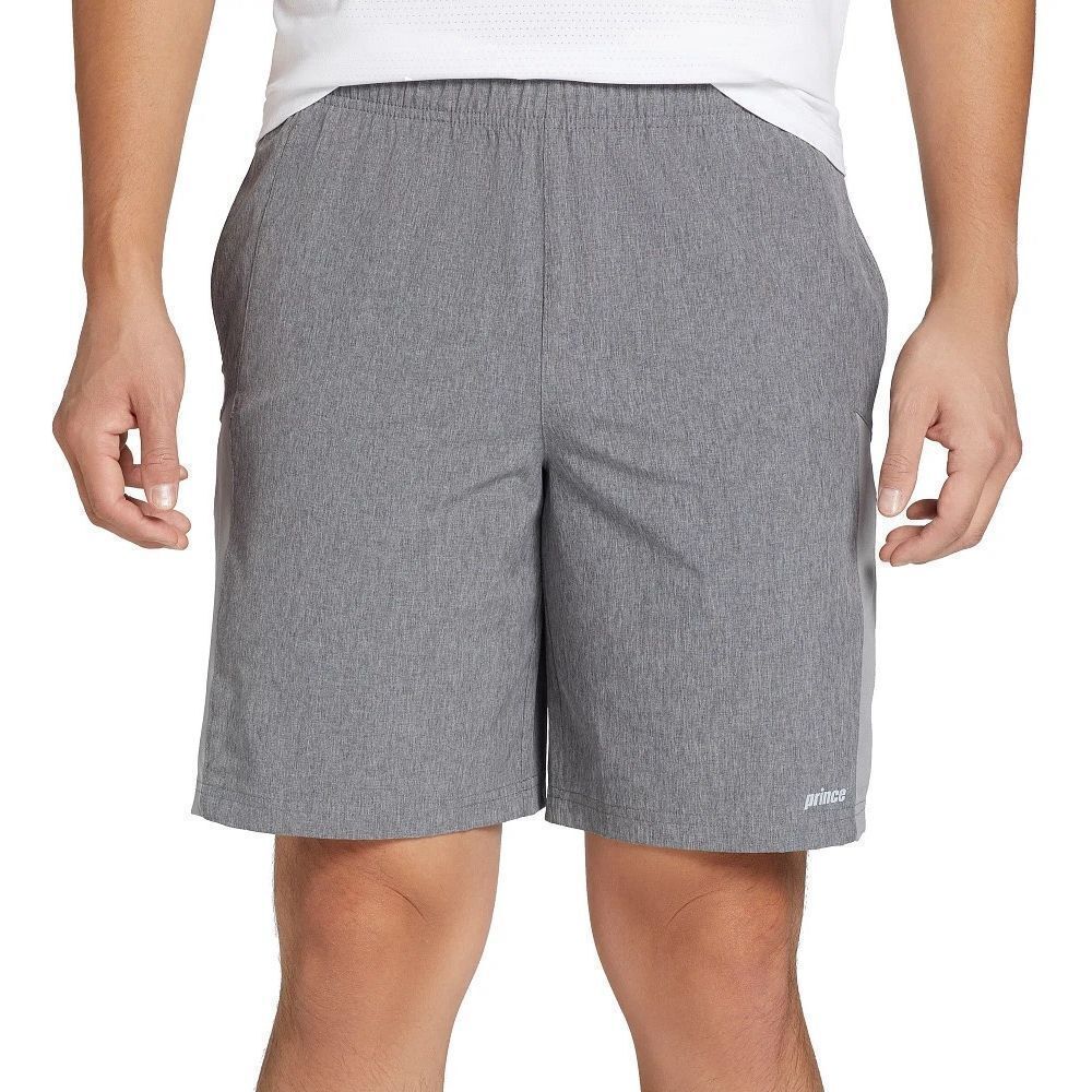 Prince men’s tennis fashion contrast grey heather shorts 9”inseam size S NWT